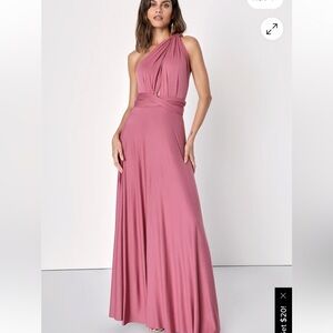 Lulu's Rusty Rose Convertible Maxi Dress